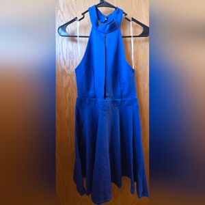 Better Be Royal Blue Backless Halter Dress